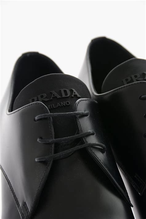 prada brushed rois|Prada Monolith Brushed Rois Leather/ReNylon Derbys Men's .